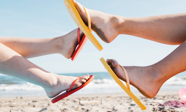 El uso de las flip-flops o chanclas